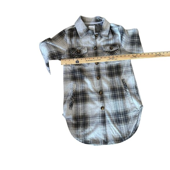 Fornia Women's Plaid Shacket Jacket XS Gray Beige Button Front – NEW - Picture 6 of 6